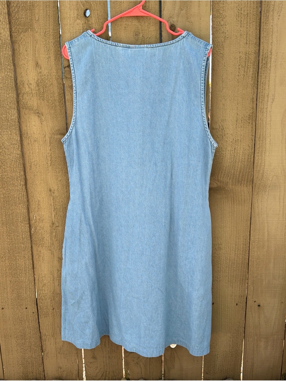 Vintage Women’s The Vermont Country Store Denim Sleeveless Dress Size Large - Picture 8 of 9